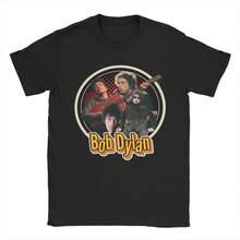 Bob Dylan T-Shirt Summer Comic Styles Art Pure Cotton T-Shirts For Men Harajuku Casual Tee Shirt Short Sleeve Y2K Basic Tees - 黑色 - 查看 1