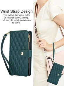 PU 仿皮翻盖保护壳 兼容 、Galaxy 兼容 Pixel 兼容 OPPO 兼容 Sony Xperia 兼容 Redmi - 墨綠色 - 查看 6