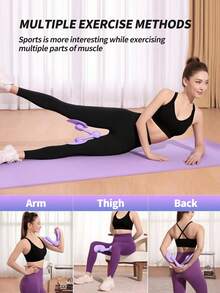 1Pc Thigh Master, Thigh Exerciser, Thigh Trainer Hip Trainer Kegel Exerciser, Pelvic Floor Trainer, Kegel Trainer For Postpartum Rehabilitation, Trimmer Inner Thigh, Thigh Toner Workout, Thigh Workout Equipment For Home Gym Yoga Sport Weight Loss, Cellulite, Maigrir, Perte Be Poids - Multicolor - View 3