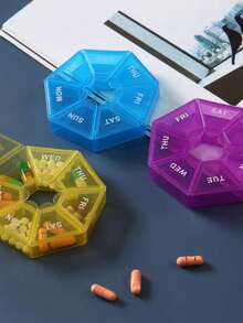 1 hộp đựng thuốc mini hình bát giác 7 ngăn, tiện dụng đựng thuốc 7 ngày, hộp đựng thuốc trong suốt nhiều màu sắc, hộp đựng thuốc du lịch, vật dụng cần thiết cho những người yêu thích sắp xếp thuốc. - Màu Hồng Tươi - Xem 4