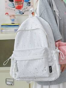 星光尼龙面料小清新女生背包适合青少年作为防水轻便的格纹背包，适合青少年女大学生和白领，非常适合学校、大学、工作、商务 - 彩色 - 查看 11