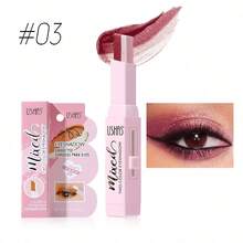 USHAS, Gradient Eyeshadow Stick Set, Two-Color Eyeshadow Makeup Pen Rotating Flash Radiation Eyeshadow Stick, Waterproof And Sweat-Proof Long-Lasting Women's Eye Makeup Eyeshadow Stick Set, Valentine's Day Gift - #03 - Xem 1