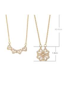 1 Mặt dây chuyền hình khối lập phương và trái tim bằng thép không gỉ mạ vàng, phù hợp với phong cách thường ngày, cổ điển, thời trang, đường phố, đi làm và trang phục dự tiệc ngày lễ tình nhân của nữ giới, với kiểu dáng độc đáo và dễ thương. - Nhiều màu - Xem 5