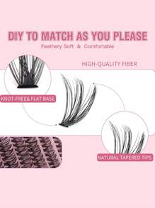 320 Clusters Of Thick, Curly, Naturally Soft 30D+40D Single Eyelashes 8-16mm Mixed With 0.07mm C/D, Ultra Light 16 Rows, 320 Clusters Of Waterproof Mink Hair Single Knot 3D Effect False Eyelashes, Suitable For Natural, Heavy Makeup, Daily Wear, Portable Daily Use Or Outdoor Occasions