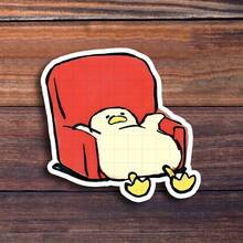 3-Inch "Slouchy Egg Vinyl Sticker – Relaxed Egg In Chair Design For Laptops, Water Bottles, Notebooks, Planners, Fridges, And Kitchen Decor – Perfect For Humor Enthusiasts, Egg Lovers, Students, And Quirky Individuals – Humor Sticker, Food Decal, Retro Design, Whimsical Vinyl" - 3inch/7.62cm - View 2