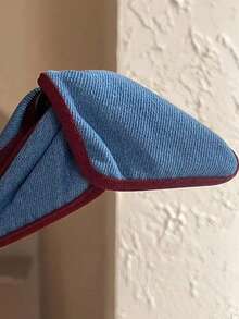 发夹 1 件蓝色牛仔街头风格大号发夹，适合女士发饰、学校用品、大学