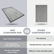 Baby Play Mat For Floor 59" X 79" Memory Foam Area Rug 1" Thick Playpen Mat For Tummy Time NonSlip Backing Safe For Crawling Grey