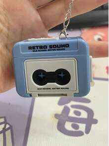 1PC 钥匙扣录音机，复古风格，情侣礼物，吊坠迷你可录音音乐盒，装饰，适合作为表彰礼物