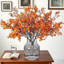 10 piezas de flores artificiales del aliento del bebé, ramo de Gypsophila de plástico de estilo moderno para decoración otoñal, desmontable para arreglos florales DIY, de bajo mantenimiento, adecuado para sala de estar, dormitorio, oficina, boda, mesa, fiesta, decoración del hogar y florero