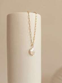 1 pieza Collar de perlas barrocas, lujoso y de moda, adecuado para fiesta, baile y accesorio diario de outfit