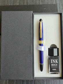 [Customized] 1pc High-Quality Electroplated Elegant Customized Refillable Fountain Pen With 0.5mm Fine Nib, Smooth Writing, Includes 30pcs 2.6mm Ink Cartridges. A Thoughtful Daily Writing/Calligraphy Pen Gift For Coworkers, Family, Valentine's Day, Back-To-School, Graduation, Christmas, Father's Day, Teacher's Day, Thanksgiving, Christmas, Mother's Day, Birthday, Personalized Gift - Multicolor - View 65