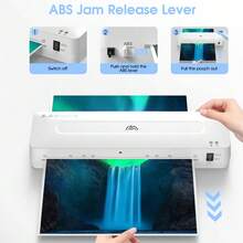 CRENOVA Laminator Machine A3, 13-Inch Laminating Machine With 20 Laminating Pouches, Paper Trimmer, And Corner Rounder, Cold And Thermal Laminator Machine For Home Office School - US A Type Plug(110-127V) - View 3