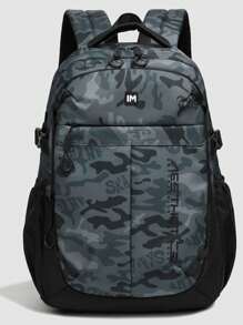 男学生高容量迷彩旅行背包，高中减负背包