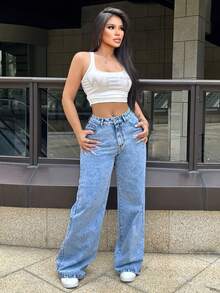 Mobula Sound#Versatile Fashion Casual Elegant Cute Pants For Spring/Summer, Suitable For Holiday, Daily, Birthday, Party, Formal Evening, Back To School, Singles Party, Travel, Stage And Concert, Tea Party, Airport, Made Of Denim, With Embroidery And Bow Design