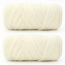 1/2 件优质 T 恤纱线，400 克（200 克 * 2），2 包优质高弹力编织碎布纱线，高弹力绳纱，纱线，钩针纱线，优质高弹力编织碎布纱线，适用于手工编织袋、篮子、地毯、鞋子、家居装饰和 DIY 工艺品，有多种颜色可供选择。 - 彩色 - 查看 16