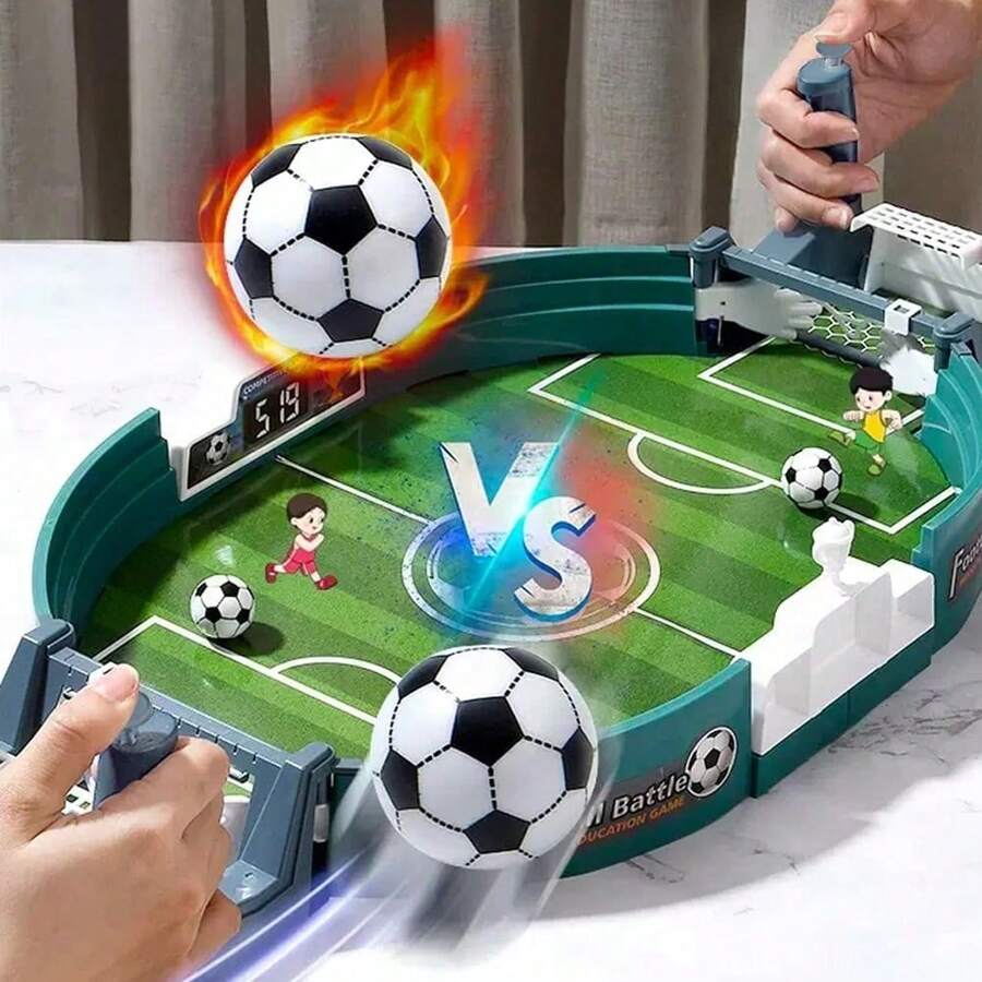2-Sets Desktop Football Games, Two Person Football Table, Interaction/Partner Interaction, Ice Breaking Games, Party Games - Green - View 1