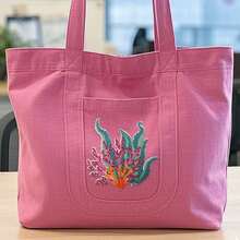 单色珊瑚刺绣熨烫贴片 - 色彩鲜艳的3D DIY贴花，适用于衣服、帽子、包包 - 耐用面料装饰点缀，设计精美，可用于帽子装饰、纹理装饰、优质缝线和缝纫项目 - 混色 - 查看 4