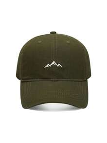 1pc Outdoor Mountain Embroidery Softcap Baseball Cap, Face Slimming Sun Protection, Unisex - A - View 10
