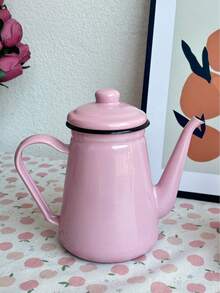 1 件粉色少女咖啡壶，家用厨房可明火加热咖啡壶和茶壶，节日派对，户外野餐便携式咖啡壶 - 粉色 - 查看 4