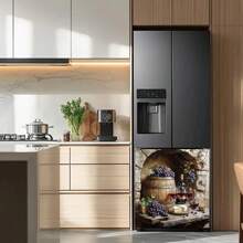 1pc Wine 2D Flat Magnetic Dishwasher Door Sticker - Waterproof, Easy To Clean, Reusable, Fits Dishwashers, Refrigerators, Washing Machines, Dryers, No Adhesive Needed, Kitchen Decor Accessory, Suitable For Most Dishwashers