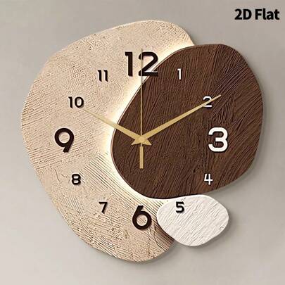 1 pièce Horloge murale décorative créative abstraite, mouvement à quartz super silencieux, sans tic-tac, convient pour la décoration du salon, de la chambre, du bureau, de la salle à manger et du café, cadeau de décoration parfait pour la maison pour les amis et la famille