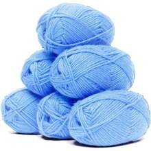 6 Rollen weiche Milchbaumwoll Garn Skeins je 25 Gramm Milchgarn zum Häkeln & Stricken, einfarbige Strickgarne zum Weben von Garn, gehäkeltes Garn Bastelmaterial für DIY Handwerke, Spinnen