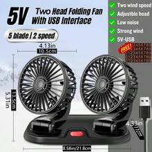 1pc 3 Head USB Interface Car Seat Fan, 360° Rotation, 2-Speed Wind Speed Adjustment 5V Car Fan With Parking Sign For Car Use, Powerful Air Circulation, Adjustable Clip, Plastic Exhaust Fan Design, No Battery Required - Multicolor - View 14