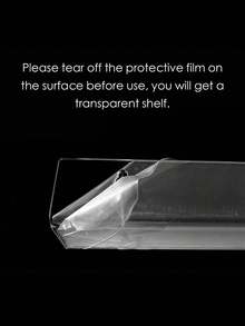 8pcs/Set Transparent Black Vinyl Record Wall Mounted Display Rack, Acrylic Wall Mounted LP Holder With Hardware, Nail Polish Storage Organizer, Show Off Your Favorite LP Records Fall Home Decor  Room Decor - Transparent - View 5