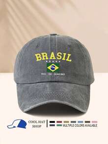 1 chiếc Mũ lưỡi trai chống nắng mùa hè in hình ngôi sao Brazil cổ điển, Mũ vành cong phong cách Hippie Hip-Hop, Mũ lưỡi trai có vành cong dành cho cả nam và nữ - Mũ có thể giặt được 1 - Xem 24