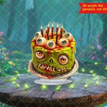 1 件血腥惊悚眼球怪兽蛋恐怖万圣节装饰道具，鬼屋风格家居桌面艺术，卧室和客厅展示窗台艺术。适用于办公室、宿舍、教室等，为您的万圣节派对提供专属惊喜礼物和氛围物品 - 彩色 - 查看 4