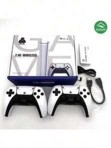 Video Game Stick 4K With 20000 Games 64gb 2 Wireless Controllers Portable Console Retro Video Game - White - View 3