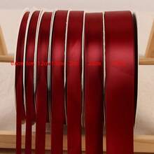 1pc 25 Yards Luxury Burgundy Silk Satin Ribbon - Perfect For Weddings, Parties, Gift Wrapping And DIY Projects! - Multicolor - View 4