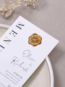 20/30/50/100 Pcs Wax Seal Stickers, Wedding Invitation Envelope Seal Stickers, Self Adhesive Envelope Seals, Perfect For Wedding, Invitation, Envelopes, Gift Wrapping, Christmas - Bronze - View 5
