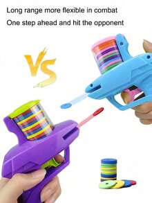 1 件 - 儿童软弹射飞碟枪,连续射击 EVA 胡萝卜枪玩具,双人亲子互动软弹射击枪,室内外互动玩具,儿童节日礼物,飞盘发射器,圣诞礼物,男孩玩具 - 彩色 - 查看 8