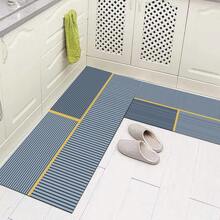 土耳其制造，珍珠数码防滑印花土耳其地毯 - AL4021，触感柔软，可水洗，带防滑毛毡背衬 - 现代装饰地垫，适用于客厅、卧室、浴室、走廊或玄关 - 5 种尺寸可选（40×60、50×120、50×160、50×80、60×100 厘米）。快干、吸水性能强，柔软舒适，设计舒适。室内外均可使用。 - 薄荷藍 - 查看 7