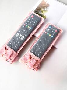 1/3/5pcs Starry Sky Air Conditioning TV Remote Control Cover, Small Bear Fabric Remote Control Cover, Remote Control Dust Cover - Multicolor - View 7