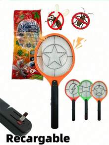 Bug Zapper Racket - Large Electric Fly Swatter And Mosquito Killer For Indoor And Outdoor Insect Control - Battery Operated Tennis Racquet - Portable Mosquito Killer - US A Type Plug(110-127V) - View 11
