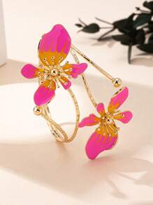 5 件套花朵吊坠首饰套装，包括手镯、耳环、戒指、手链，时尚女士度假风格