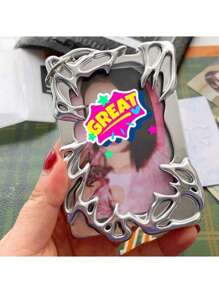 1PC Photocard Holder, Photocard Binder, Photocard Holder Keychain, Photo Card Holder, Keychain With Card, Plastic Photocard Holder Keychain, Silver Electroplate Photocard Holder, ID Card Holder School Supplies,Back To School