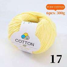 100% Cotton Yarn, 6 Balls*50g (Total 300g), 1 Ball Length 160m, 6 Ball Pack, Skin-Friendly, Breathable Cotton Yarn For Knitting Sweaters, Crocheting Blankets, Weaving Vests, Handmade Crafts, Multiple Color Options - 6 Balls Of Pure Cotton - View 21