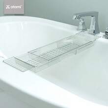 Expandable Waterproof Acrylic Bathtub Tray Adjustable Length Multi-Use Caddy Electronics Food And Drinks Easy Maintenance - Nhiều màu - Xem 7