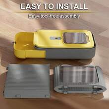 DDCAQIOUA Caja de para gatos,arenero para gatos cerrado caja de para gatos grande y completamente cerrada, accesorios para gatos, puerta de dos vías para entrada y salida, adecuada para gatitos y gatos adultos, prevención eficaz de salpicaduras de , antisalpicaduras y antiolor para evitar el desbordamiento de olores, una pala para gratis - Multicolor - Ver 8