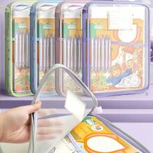 A4 Student Teacher Books Storage Bags Large Capacity Stationery Organizer Bag Folders School Office Supplies Stationary Bag,Document Organizer,File Organizer