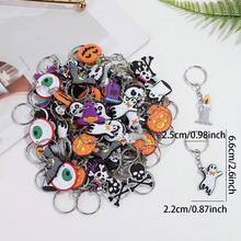 1 set da 15 pezzi, ciondoli e portachiavi casuali per Ognissanti con motivi di cartoni animati, accessori per borse da donna, ciondoli asimmetrici per Ognissanti