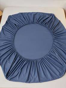 3 件深蓝色柔软舒适床上用品套装（1 张床单 + 2 个枕套），适合卧室和客房，四季皆宜