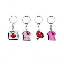 17 قطعة/مجموعة، طقم سلسلة مفاتيح طبية كرتونية! تشمل الطبيب والممرضة والقفازات والترمومتر والسماعة الطبية وصندوق الإسعافات الأولية والسيارة الإسعاف وغيرها من الإكسسوارات ذات الموضوع، هدايا صغيرة للمهنيين الطبيين، إكسسوارات السيارة، إكسسوارات حقيبة جوثيك Y2K، أربطة الرقبة مع حامل بطاقة الهوية، إكسسوارات السيارة، تميمة الحقيبة