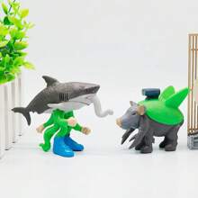 8x Italienische Brainrot Actionfiguren - Tralalero Tralala Inspiriert Mit Hai & Schreiber Motiven