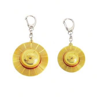 1 件 2025 新款动漫海贼王金属草帽钥匙扣吊坠饰品 - 节日礼物、生日礼物、派对礼物、完美礼物