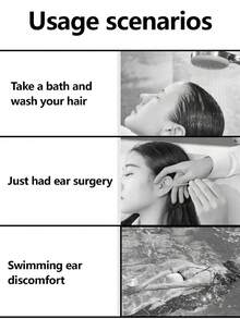 10/30 Pieces Per Pack, Waterproof Ear Patches, Soft And Skin-Friendly, Thin And Breathable, Protects The Ears, Good Elasticity, Easy To Wrap The Ears, Completely Covers The Ears, Not Easy To Leak Water, Suitable For Swimming, Bathing, Hot Springs And Other Occasions. - White - View 8