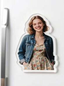 Customized Photo Magnets, Acrylic Fridge Magnets - Warm, Cute, Special Home Decor - Photo Fridge Magnets, Mother-Daughter Photo Magnets Gift, Dog Photo Magnets, Family Photo Magnets Gift, Couple Gift - Multicolor - View 6